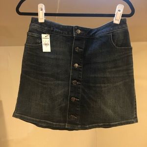 NWT Express Sz 6 Denim Button Up Mini Skirt